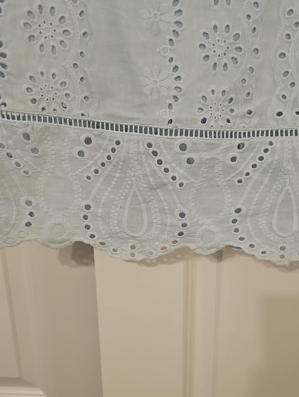 Adiva Pale Blue Eyelet Blouse - Picture 5 of 12